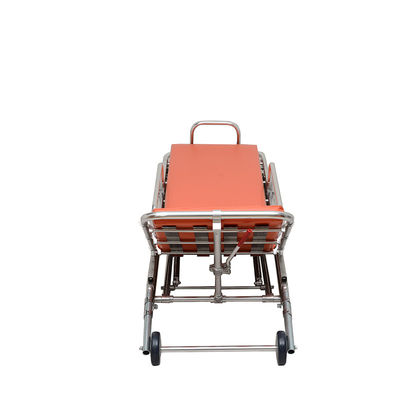 آلومینیوم آلیاژ تاشو چرخ آمبولانس نوع کشش نارنجی OEM برای انتقال بیمار